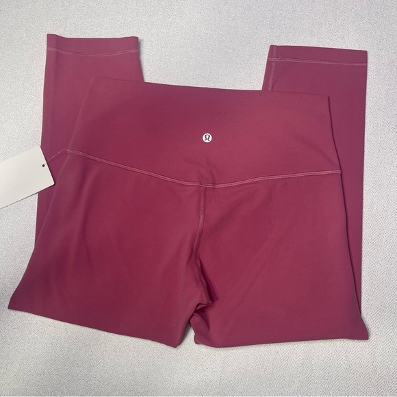 Lululemon Align High Rise Crop Leggings Pink Lush 10 Nwt - Picture 7 of 10